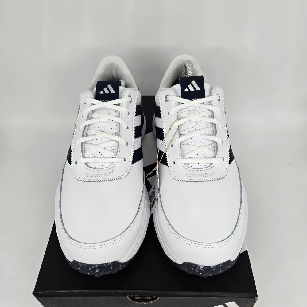 New adidas S2G Spikeless Leather 24 Golf White Navy Men's Shoes Size 10